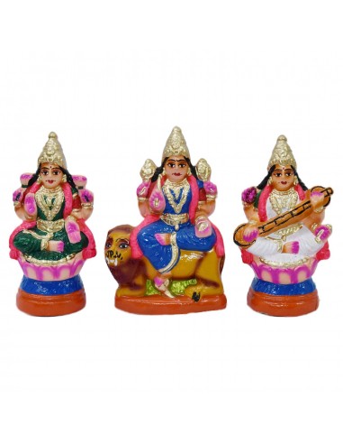 Lakshmi , Saraswathi & Durga (Small) - 6.5"