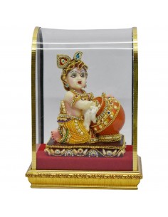 Krishna With Butter Pot mediyum (Glass) - 9.5"