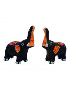 Elephant Pair (Black) - 5"