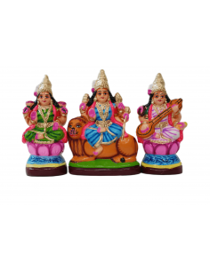 Lakshmi, Saraswati, Durga - 8.5"