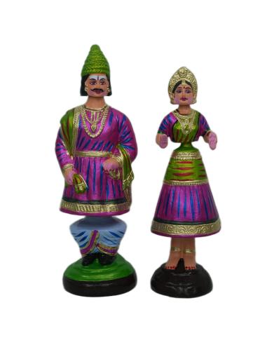 Tanjore Dancing Doll - Raja Rani - Big - 12"